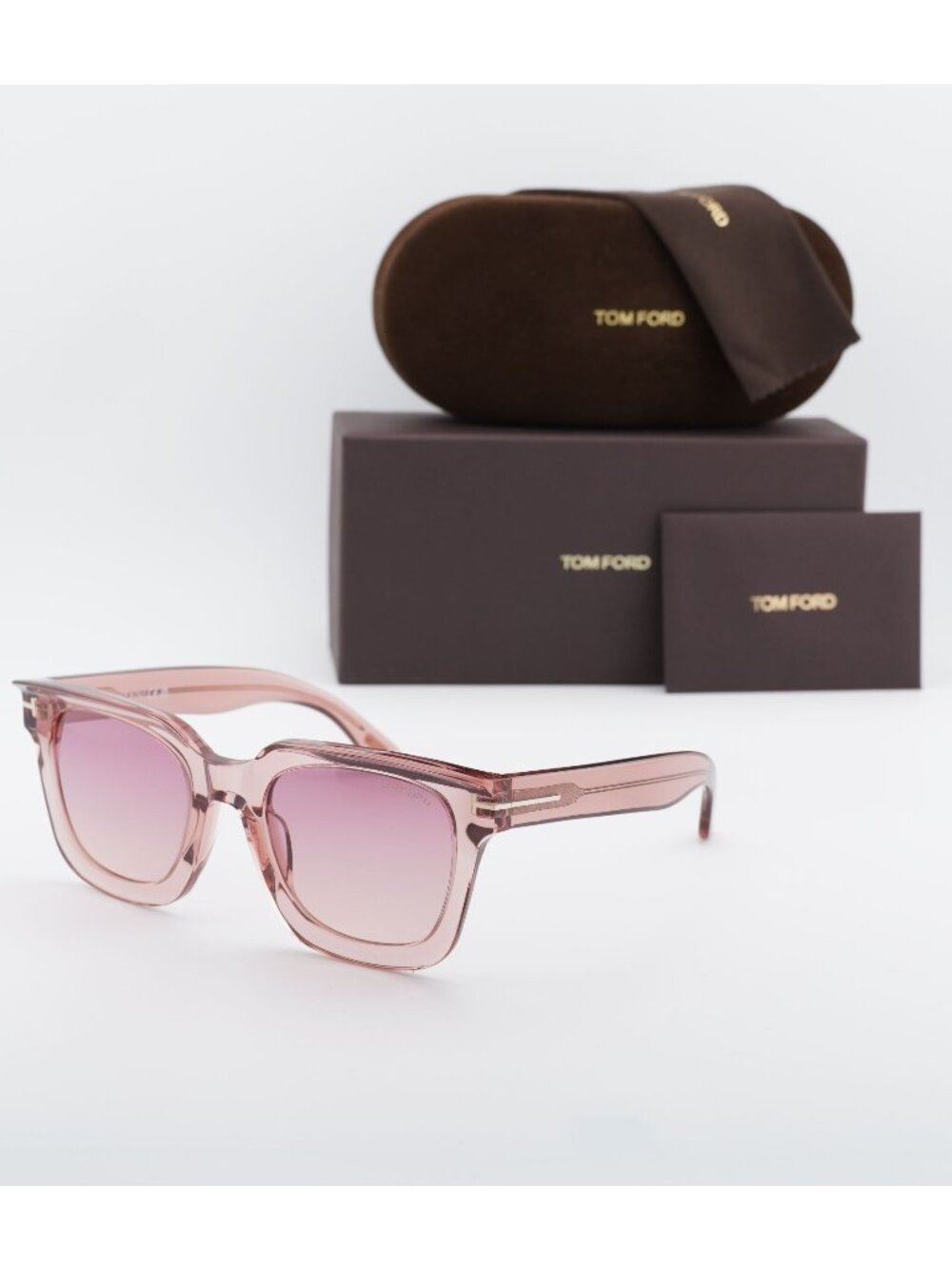 Tom Ford Leigh-02 FT1115 72Z Square Sunglasses - Pink/Violet Gradient